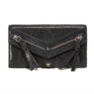 Botkier Trigger Flap Leather Wallet Black